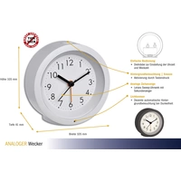 TFA Dostmann 60.1029.02 Quarz Wecker Weiß Alarmzeiten 1 Leisegang-Uhrwerk TFA Dostmann 60.1029.02 Quarz Wecker Weiß Alarmzeiten 1 Leisegang-Uhrwerk