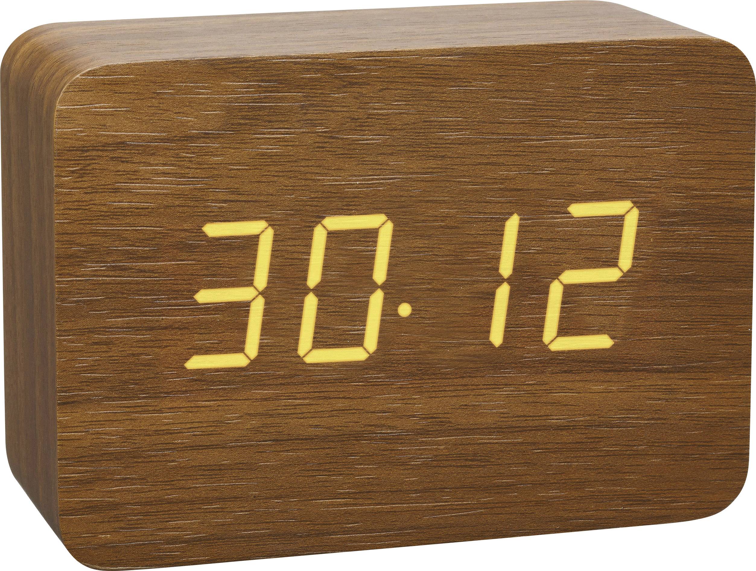 TFA Dostmann 60.2549.08 Funk Wecker Holz, Braun Alarmzeiten 1