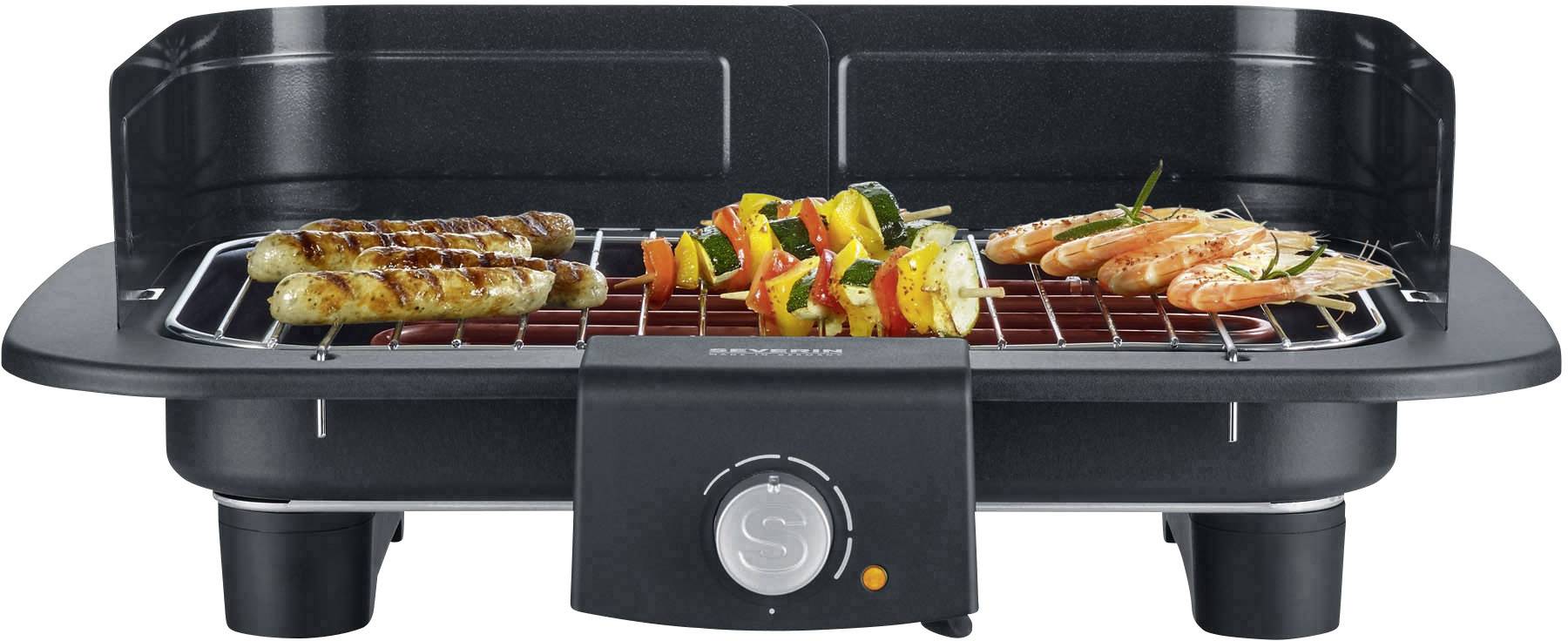 Severin PG 8549 Elektro Tischgrill mit Windschutz