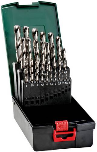 Metabo 627669000 Metall-Spiralbohrer-Set 25teilig 1 mm, 1.5 mm, 2 mm, 2.5 mm, 3 mm, 3.5 mm, 4 mm, 4