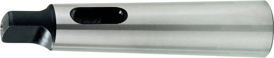 Ein Morsekonus-Bohrer mit zylindrischem Schaft und spiralförmiger Bohrspitze, häufig in metallverarbeitenden Maschinen verwendet.