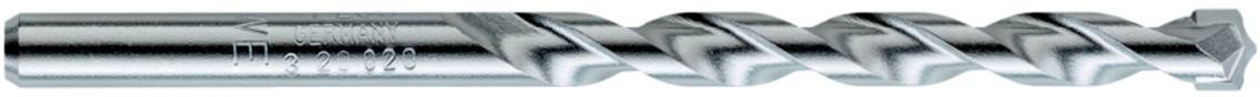Metallbohrer auf weißem Hintergrund, horizontal dargestellt mit einem silbernen Spiralschaft-Design.