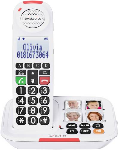 Xtra 2155 Schnurloses Seniorentelefon Freisprechen, Foto-Tasten, Anrufbeantworter, Optisc