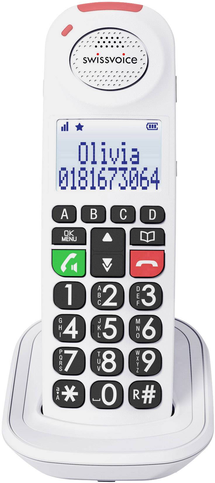SwissVoice Xtra 2155 duo Schnurloses Seniorentelefon Freisprechen, Foto-Tasten, Anrufbeantworter, Optische Anrufsignalisierung