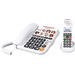 SwissVoice Xtra 3155 DECT Schnurgebundenes Telefon, analog Anrufbeantworter, Freisprechen, Foto-Tasten, Wahlwiederholung Weiß