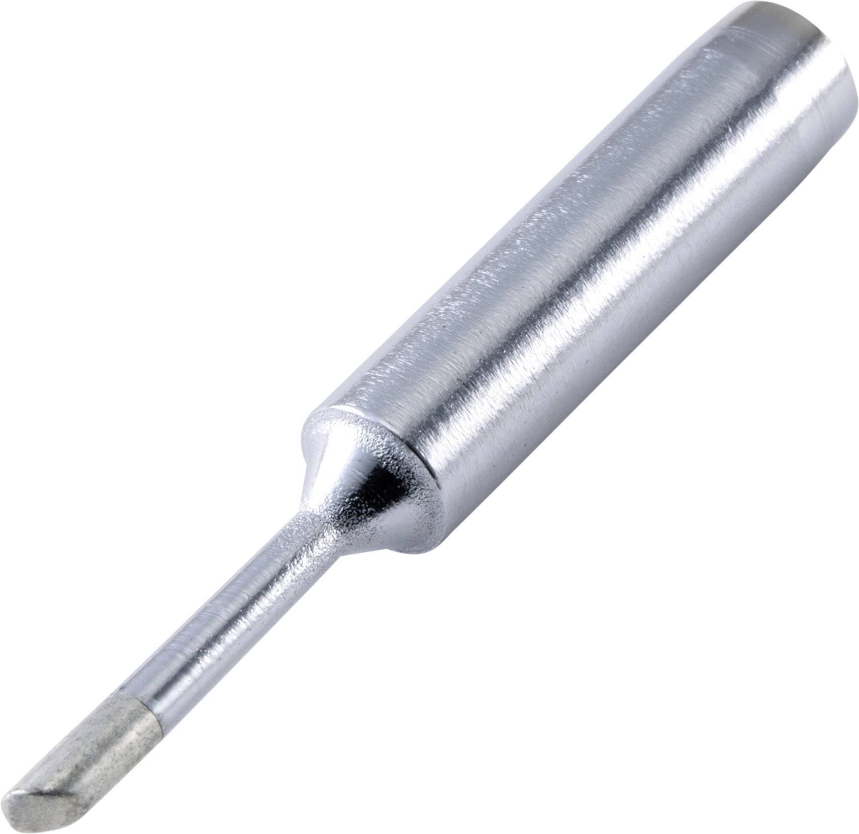 Metallischer Lötkolbenaufsatz mit zylindrischer Spitze, geeignet für feine Lötarbeiten oder elektronische Reparaturen.
