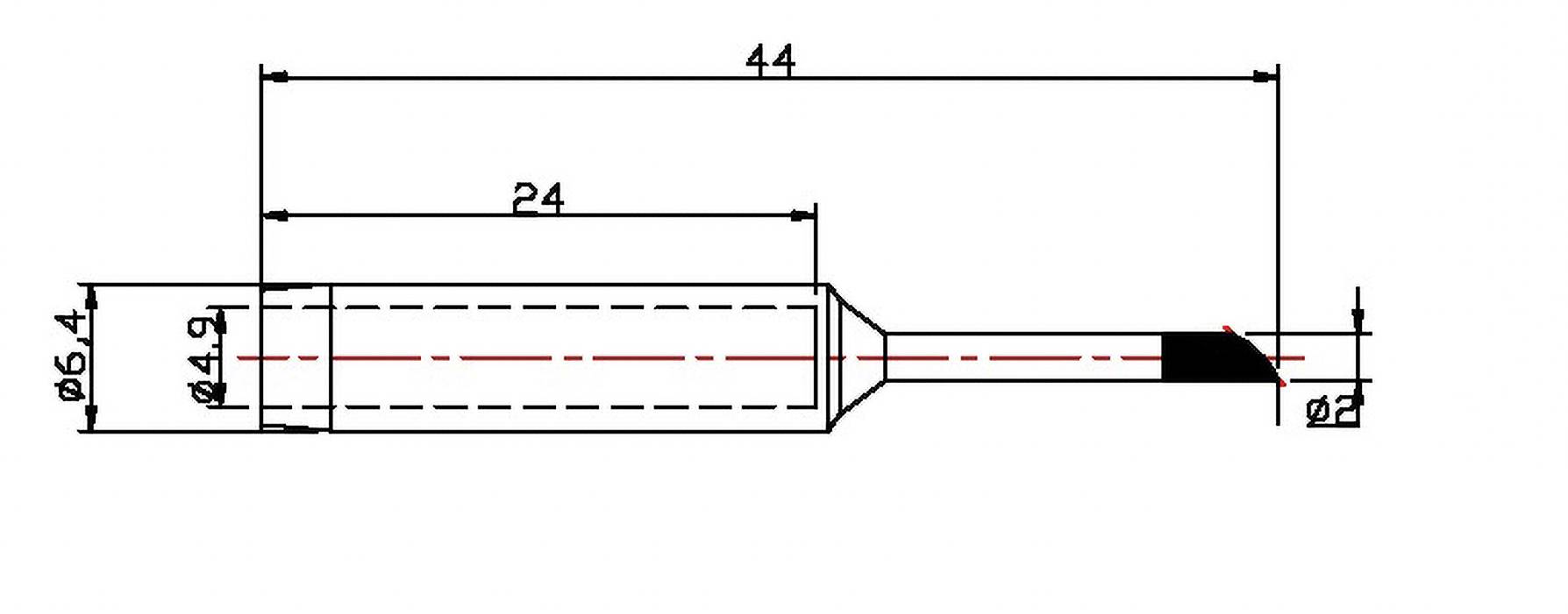 TOOLCRAFT N9-2 Lötspitze abgeschrägt 45° Spitzen-Größe 2mm Spitzen-Länge 44mm Inhalt