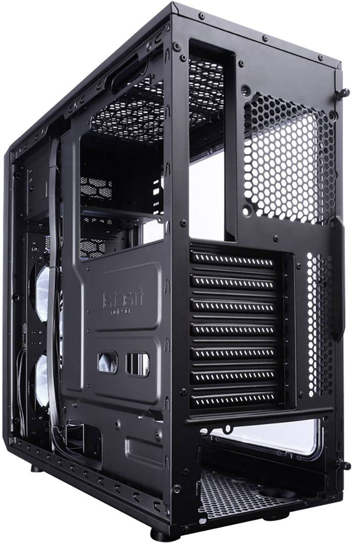 Fractal Design Focus G Midi-Tower PC-Gehäuse Schwarz 2 Vorinstallierte LED Lüfter, Seitenfenster, Staubfilter