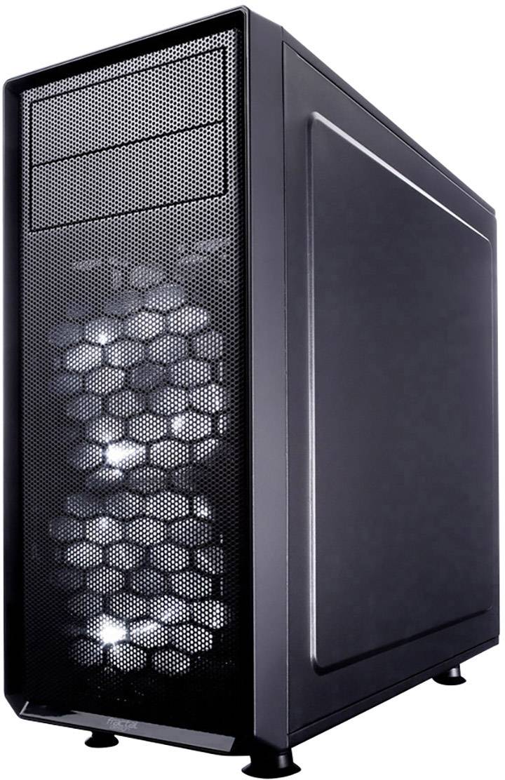 Fractal Design Focus G Midi-Tower PC-Gehäuse Schwarz 2 Vorinstallierte LED Lüfter, Seitenfenster, Staubfilter