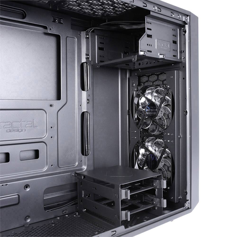 Fractal Design Focus G Midi-Tower PC-Gehäuse Schwarz 2 Vorinstallierte LED Lüfter, Seitenfenster, Staubfilter