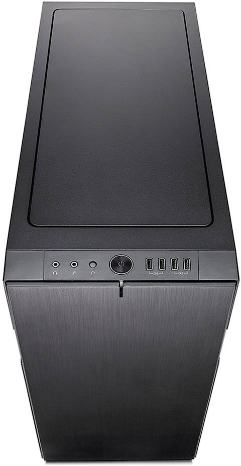 Fractal Design Define R6 Midi-Tower PC-Gehäuse Schwarz 3 vorinstallierte Lüfter, Seitenfenster, Staubfilter