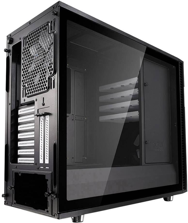 Fractal Design Define R6 Midi-Tower PC-Gehäuse Schwarz 3 vorinstallierte Lüfter, Seitenfenster, Staubfilter