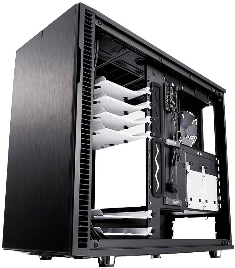 Fractal Design Define R6 Midi-Tower PC-Gehäuse Schwarz 3 vorinstallierte Lüfter, Seitenfenster, Staubfilter