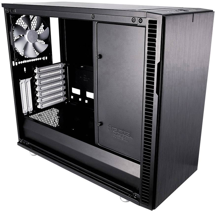 Fractal Design Define R6 Midi-Tower PC-Gehäuse Schwarz 3 vorinstallierte Lüfter, Seitenfenster, Staubfilter