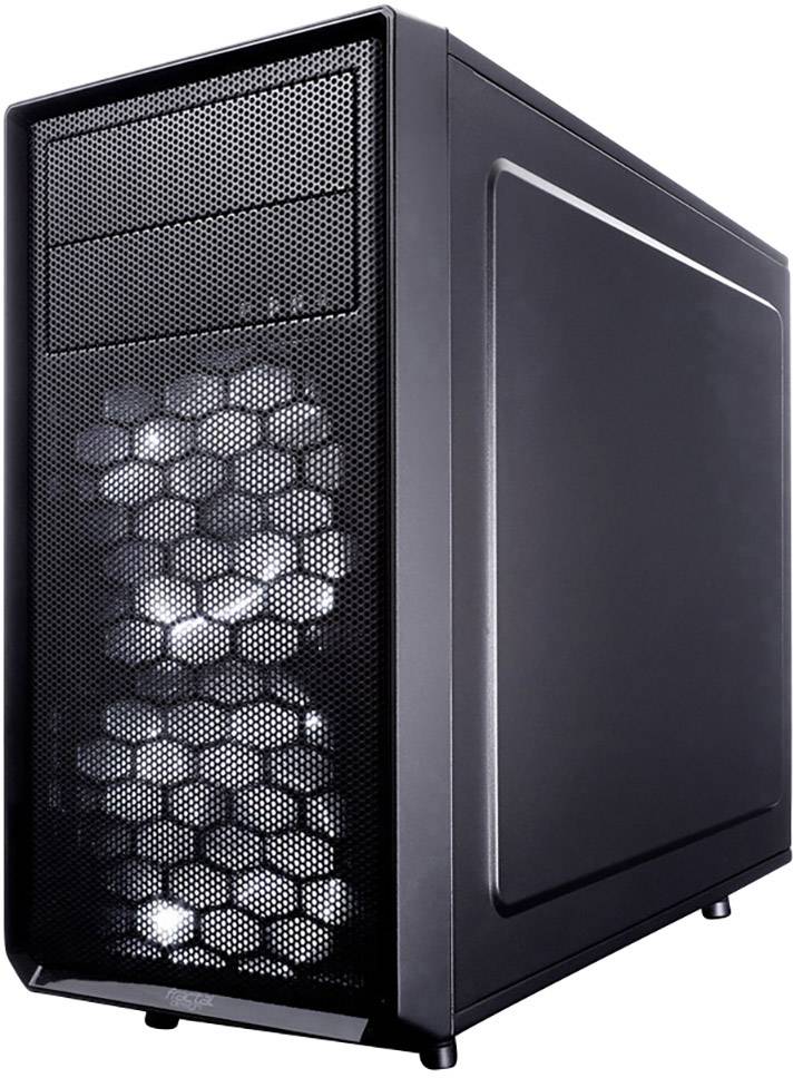 Fractal Design Focus G Mini Black Window Midi-Tower PC-Gehäuse Schwarz 2 Vorinstallierte LED Lüfter, Seitenfenster, Staubfilter