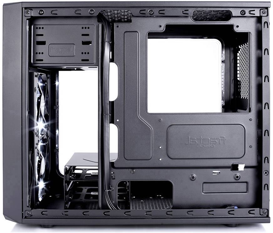 Fractal Design Focus G Mini Black Window Midi-Tower PC-Gehäuse Schwarz 2 Vorinstallierte LED Lüfter, Seitenfenster, Staubfilter