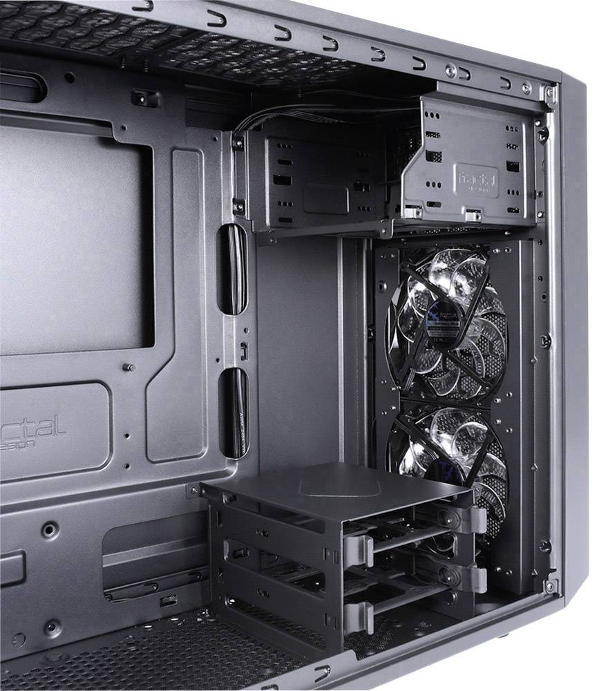 Fractal Design Focus G Mini Black Window Midi-Tower PC-Gehäuse Schwarz 2 Vorinstallierte LED Lüfter, Seitenfenster, Staubfilter
