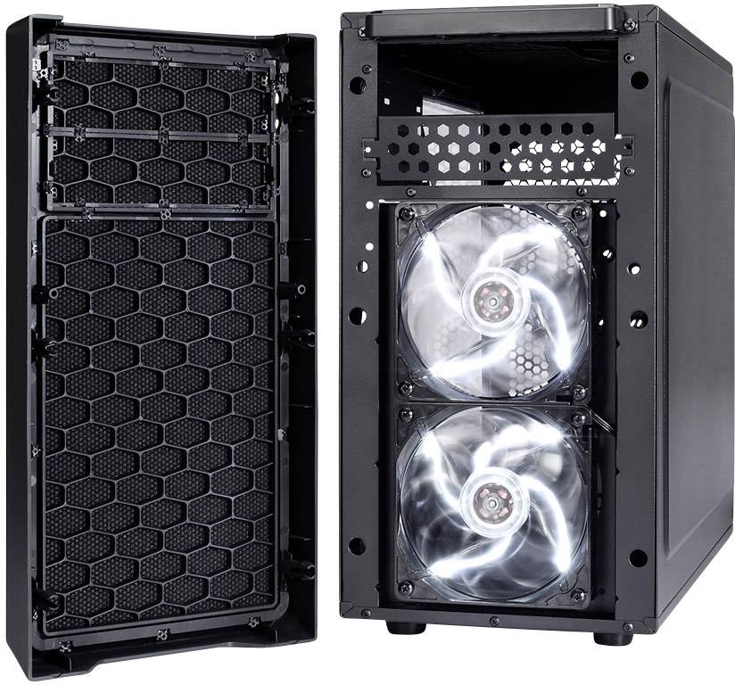 Fractal Design Focus G Mini Black Window Midi-Tower PC-Gehäuse Schwarz 2 Vorinstallierte LED Lüfter, Seitenfenster, Staubfilter