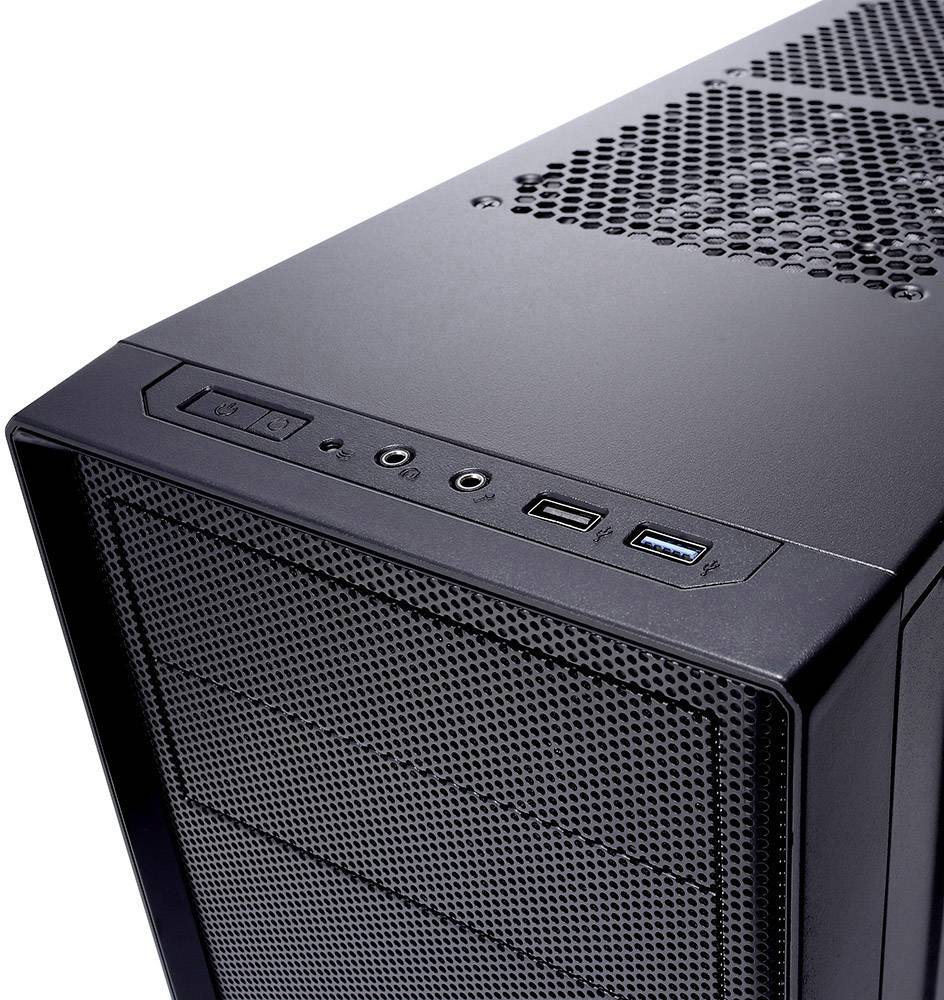 Fractal Design Focus G Mini Black Window Midi-Tower PC-Gehäuse Schwarz 2 Vorinstallierte LED Lüfter, Seitenfenster, Staubfilter