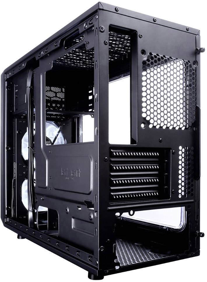 Fractal Design Focus G Mini Black Window Midi-Tower PC-Gehäuse Schwarz 2 Vorinstallierte LED Lüfter, Seitenfenster, Staubfilter