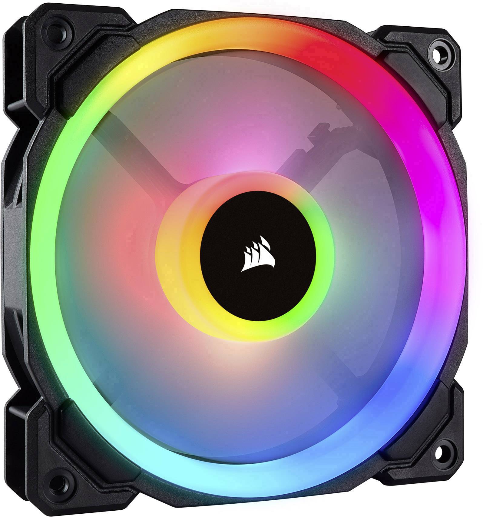 Corsair 3x LL120 RGB Dual Light Loop PC-Gehäuse-Lüfter Schwarz, RGB (B x H x T) 120 x 120 x 25mm inkl. LED-Beleuchtung