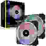 Corsair 2x LL140 RGB Dual Light Loop PC-Gehäuse-Lüfter Schwarz, RGB (B x H x T) 140 x 140 x 25mm inkl. LED-Beleuchtung