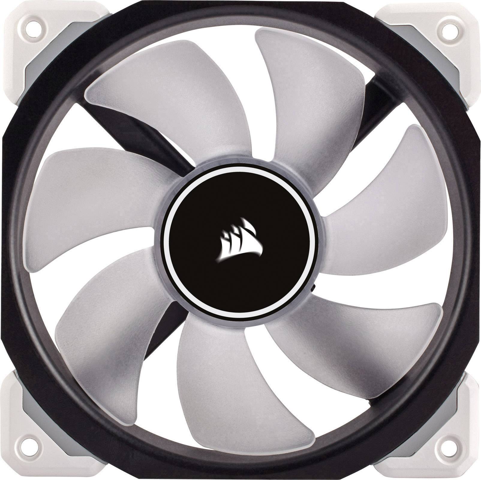 Corsair ML120 Pro LED White PC-Gehäuse-Lüfter Schwarz, Weiß (B x H x T) 120 x 120 x 25mm