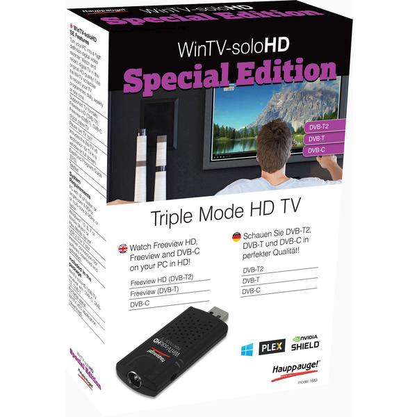 Hauppauge WinTV-soloHD Special Edition TV-Stick Aufnahmefunktion Anzahl Tuner: 1