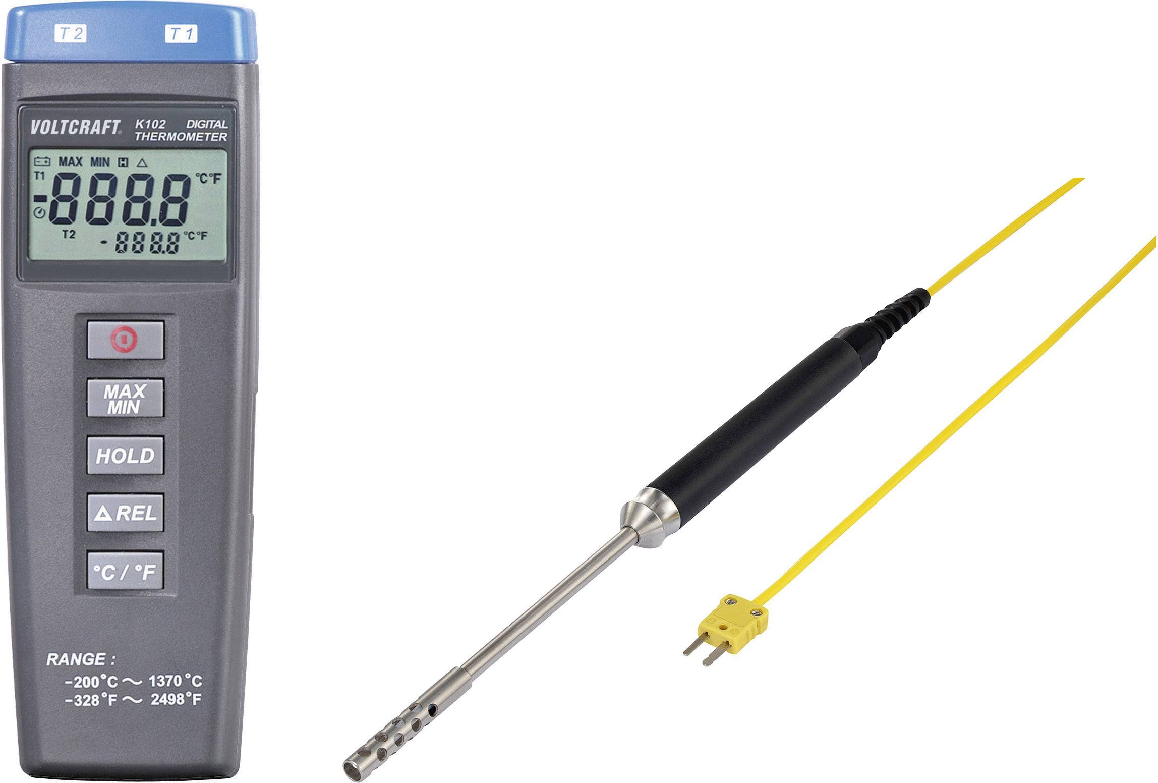 VOLTCRAFT K102 + TP 204 Temperatur-Messgerät Fühler-Typ K