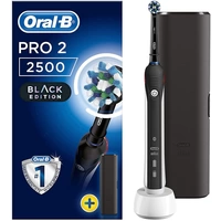Oral-B Pro 2 2500 Crossaction Black Design Pro 2 2500 Crossaction Elektrische Zahnbürste Rotierend/Oszilierend/Pulsieren Schwarz Oral-B Pro 2 2500 Crossaction Black Design Pro 2 2500 Crossaction Elektrische Zahnbürste Rotierend/Oszilierend/Pulsieren Schwarz