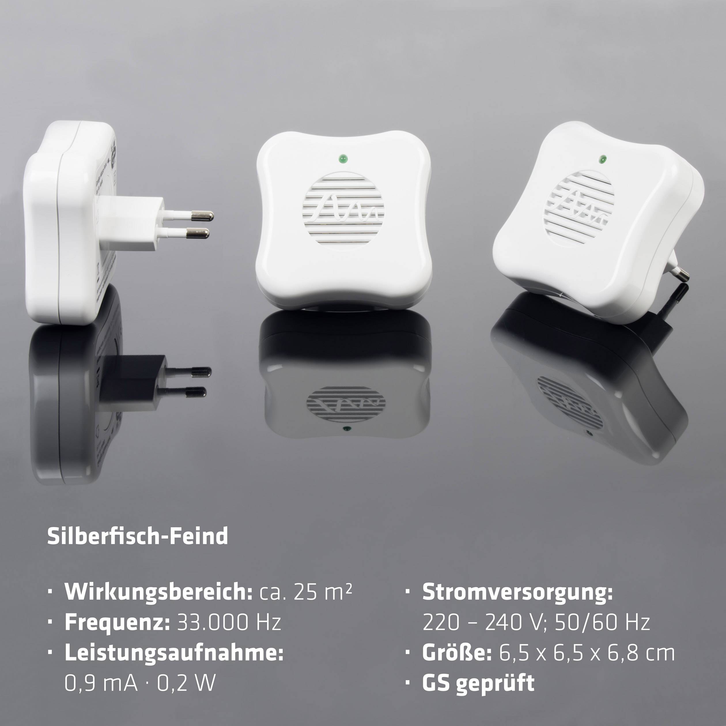 Gardigo silverfish defense Schädlingsvertreiber Funktionsart Ultraschall Wirkungsbereich 25 m² 1 St.