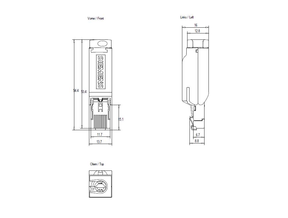 Siemens 6GK1901-1BB10-2AB0 IE FC RJ45 Plug 180, RJ45 Steckverbinder mit FC Anschlusst., 180 Grad 6G