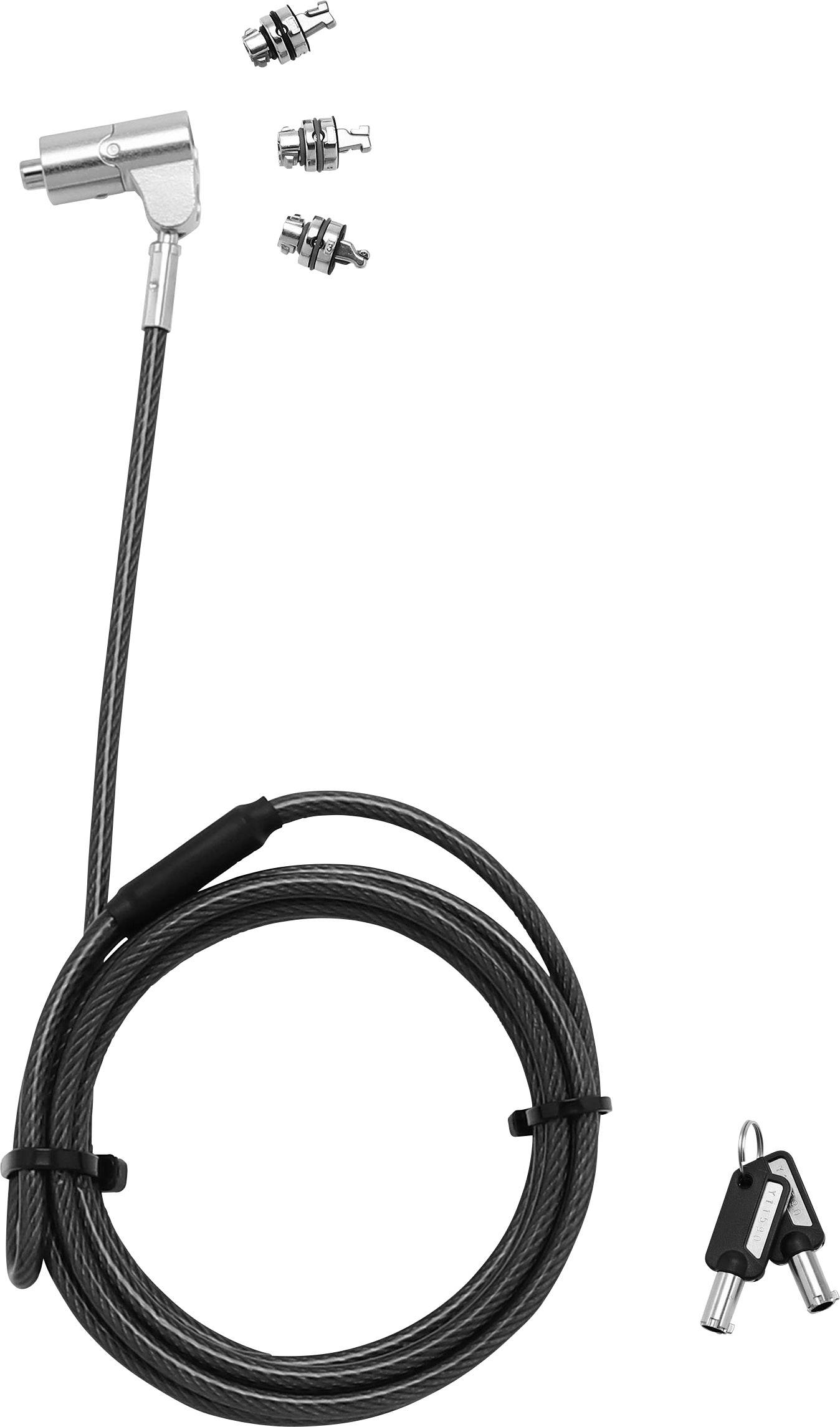 Dicota Laptop Schloss Schlüsselschloss für alle Netbooks/Notebooks/Monitore/TVs oder Beamer, zusätzlicher Schlüssel dient als