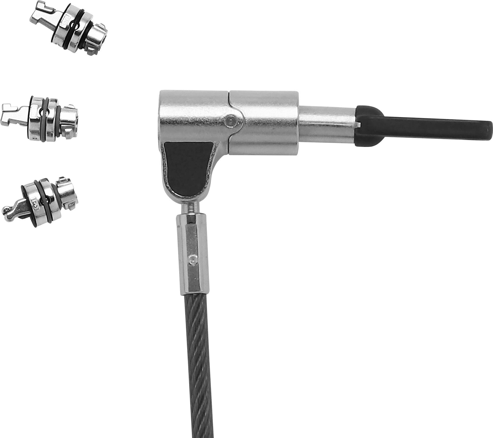 Dicota Laptop Schloss Schlüsselschloss für alle Netbooks/Notebooks/Monitore/TVs oder Beamer, zusätzlicher Schlüssel dient als Ersatz 2 m D31699