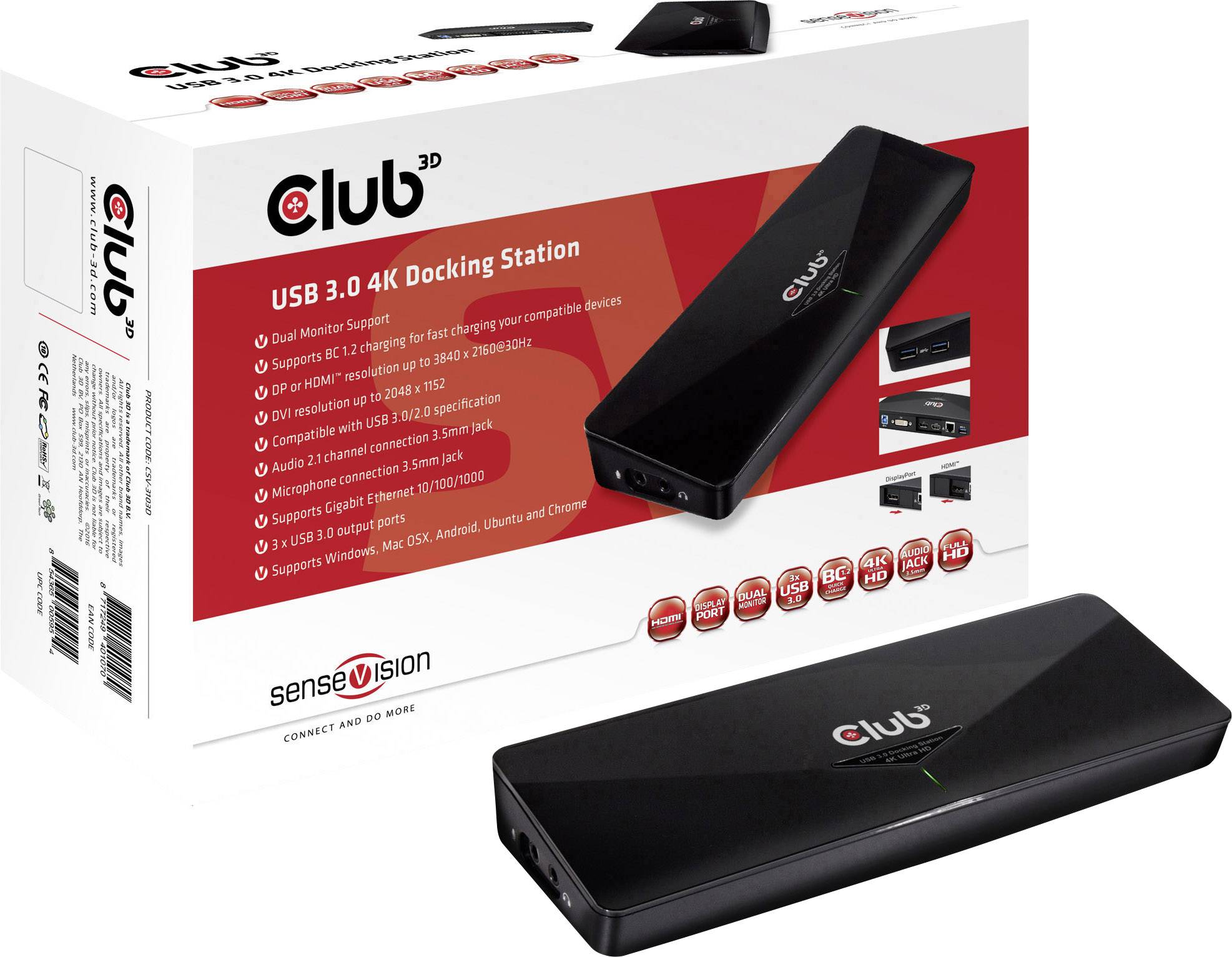 Club3D CSV-3103D USB Adapter Schwarz