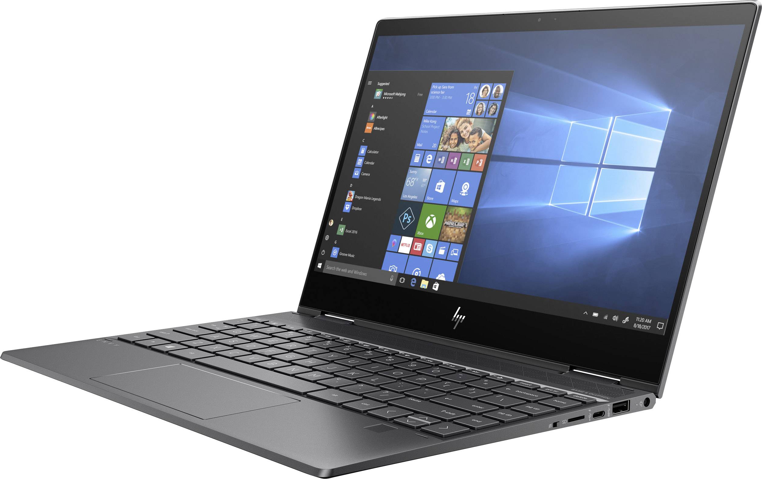 HP ENVY 13-ar0006ng 33.8cm (13.3 Zoll) Notebook AMD Ryzen 7 3700U 8GB 512GB SSD AMD Radeon Vega Graphics Vega 10 Windows® 10 Home