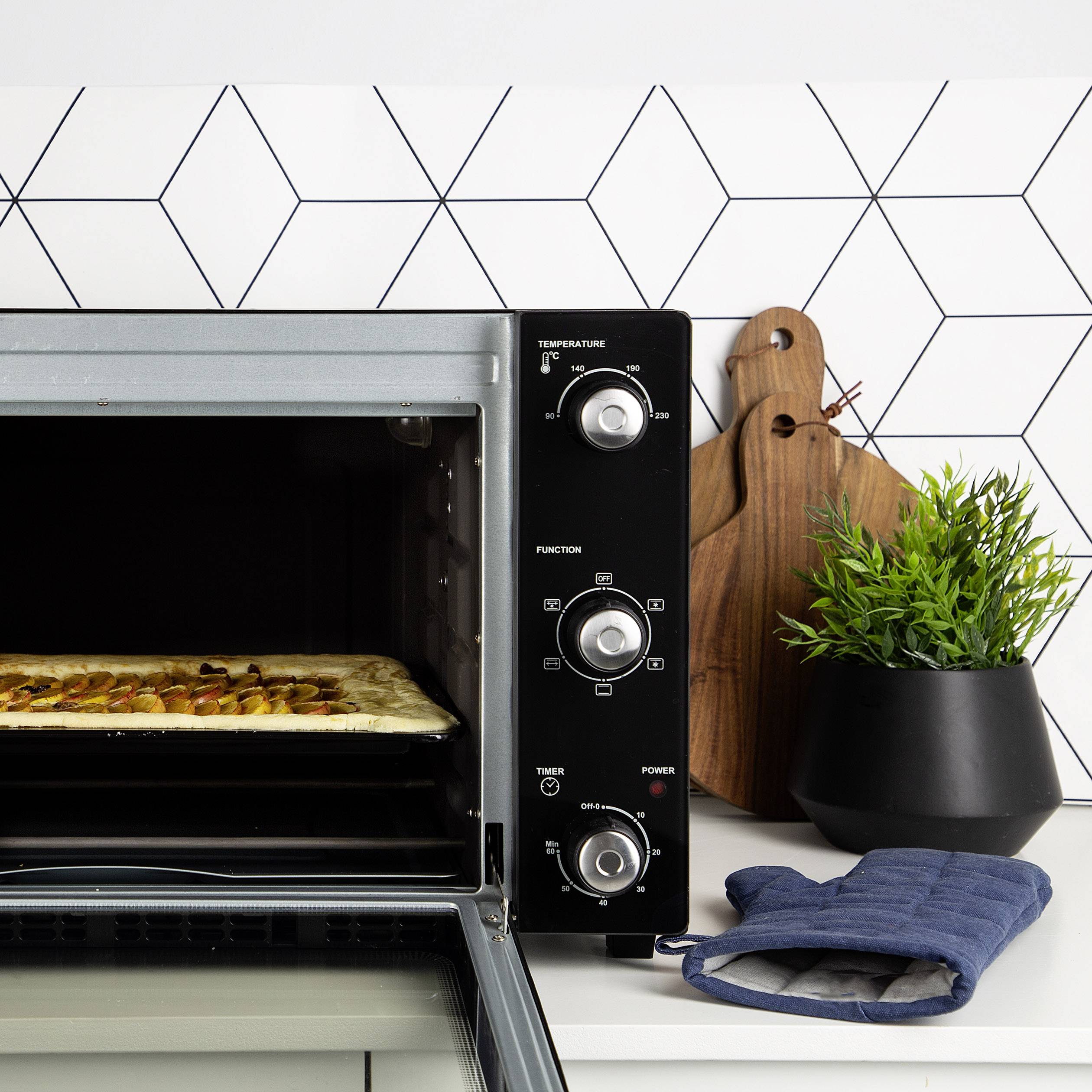 Princess 01.112756.01.001 Minibackofen mit manueller Temperatureinstellung, Timerfunktion, mit Konvektion, kabelgebunden 45l