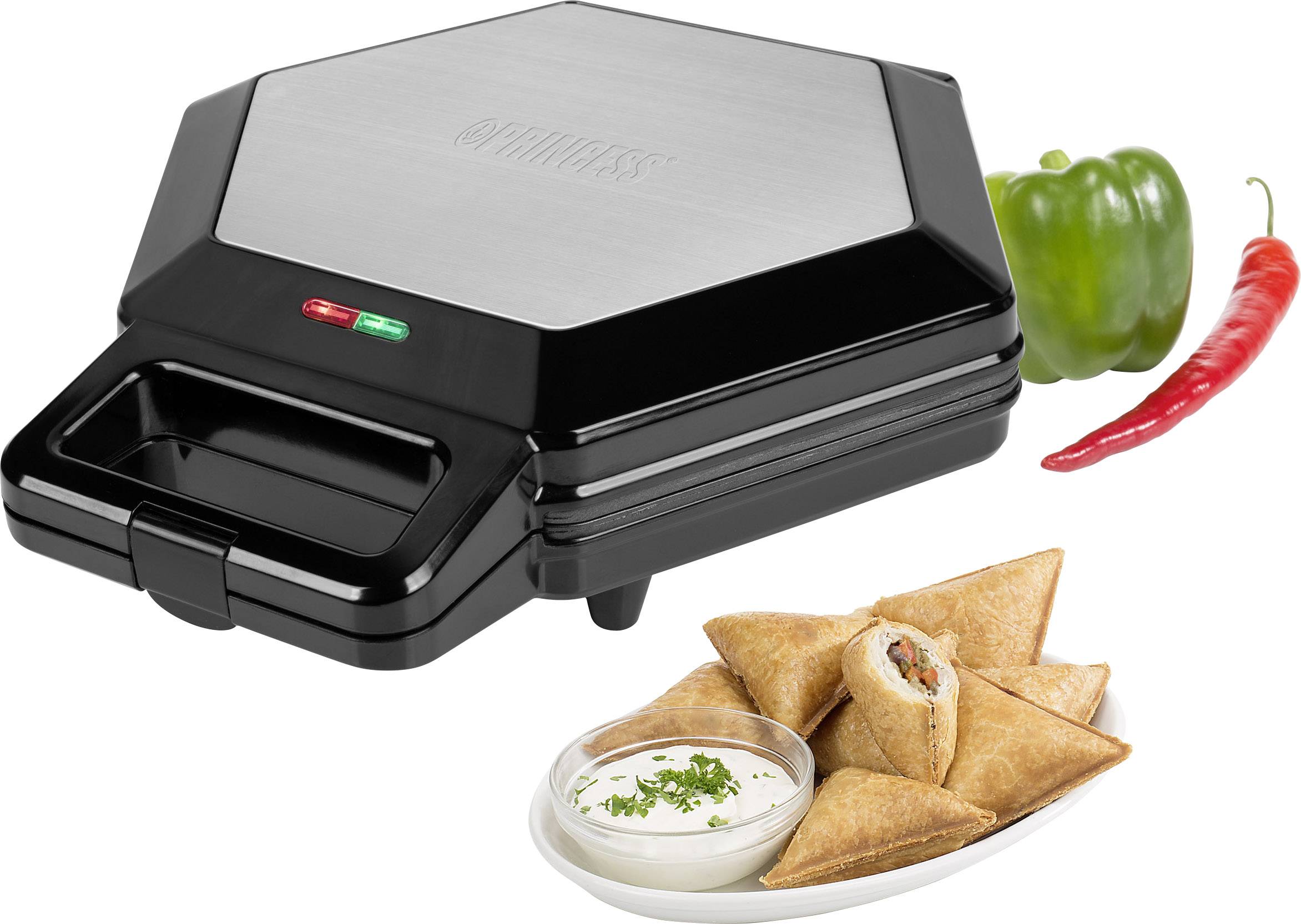 Princess 01.123001.01.001 01.123001.01.001 Sandwichmaker Silber, Schwarz