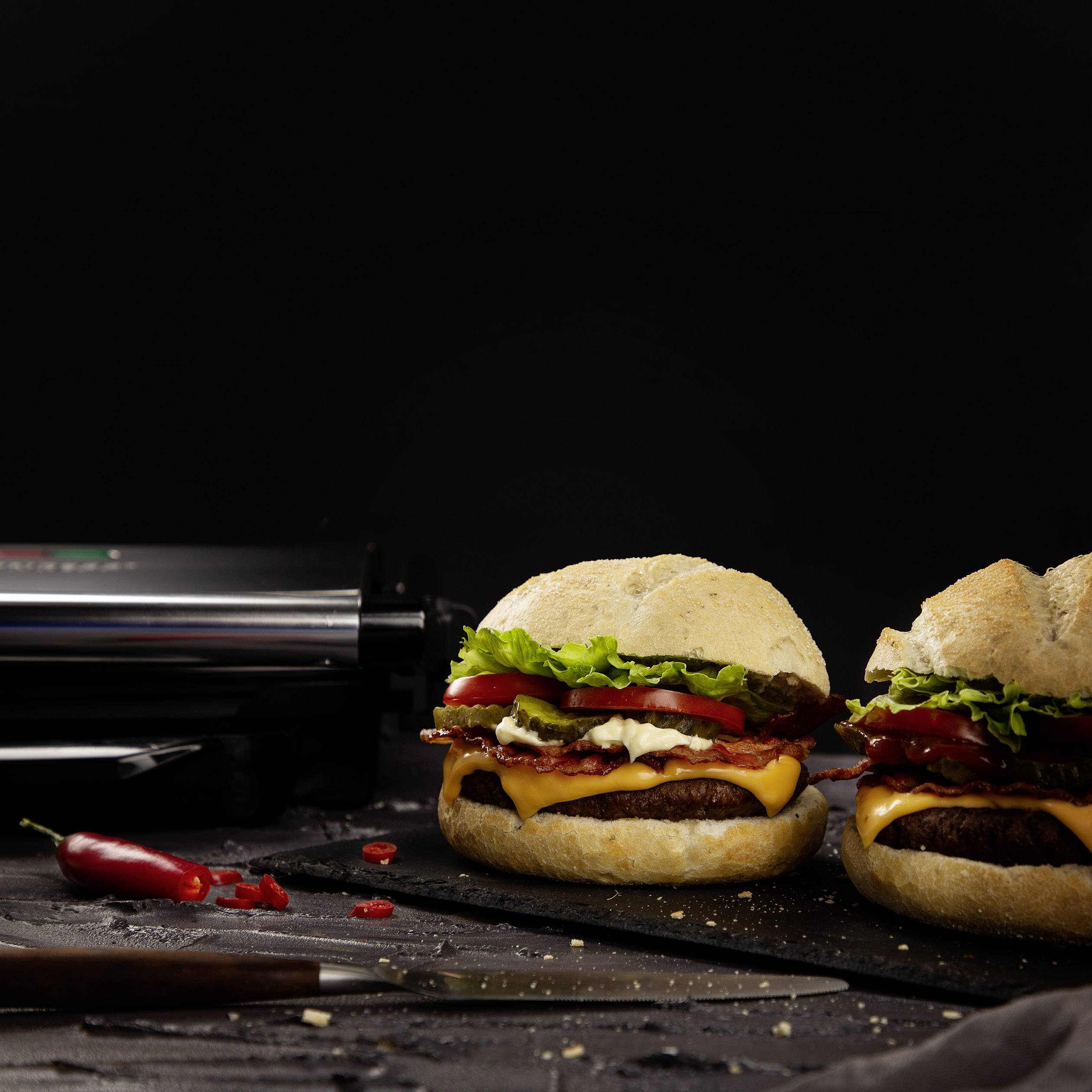 Princess Panini Elektro Kontaktgrill Silber, Schwarz