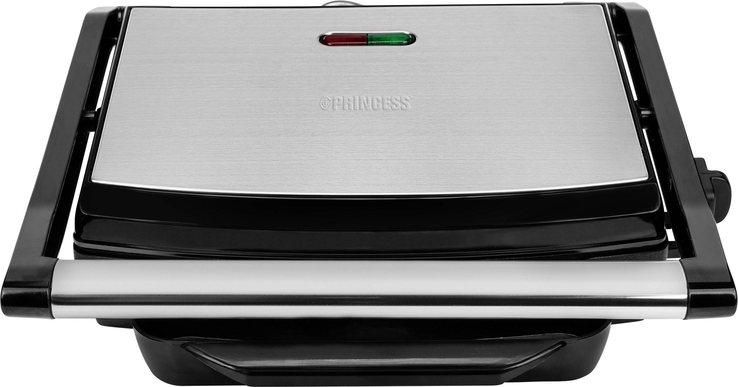Princess Panini Elektro Kontaktgrill Silber, Schwarz