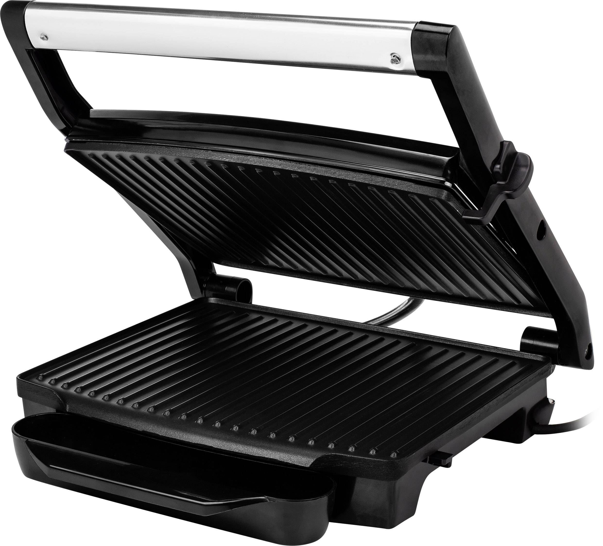 Princess Panini Elektro Kontaktgrill Silber, Schwarz
