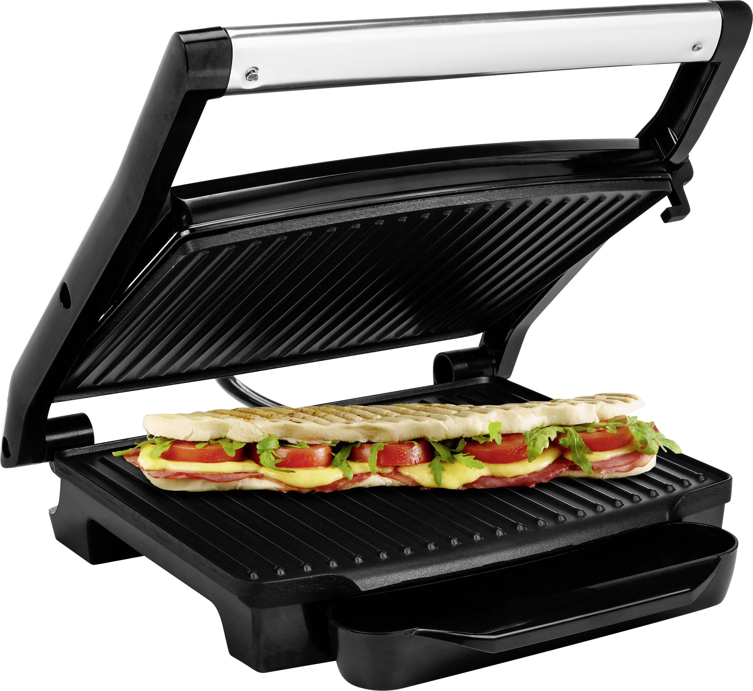 Princess Panini Elektro Kontaktgrill Silber, Schwarz