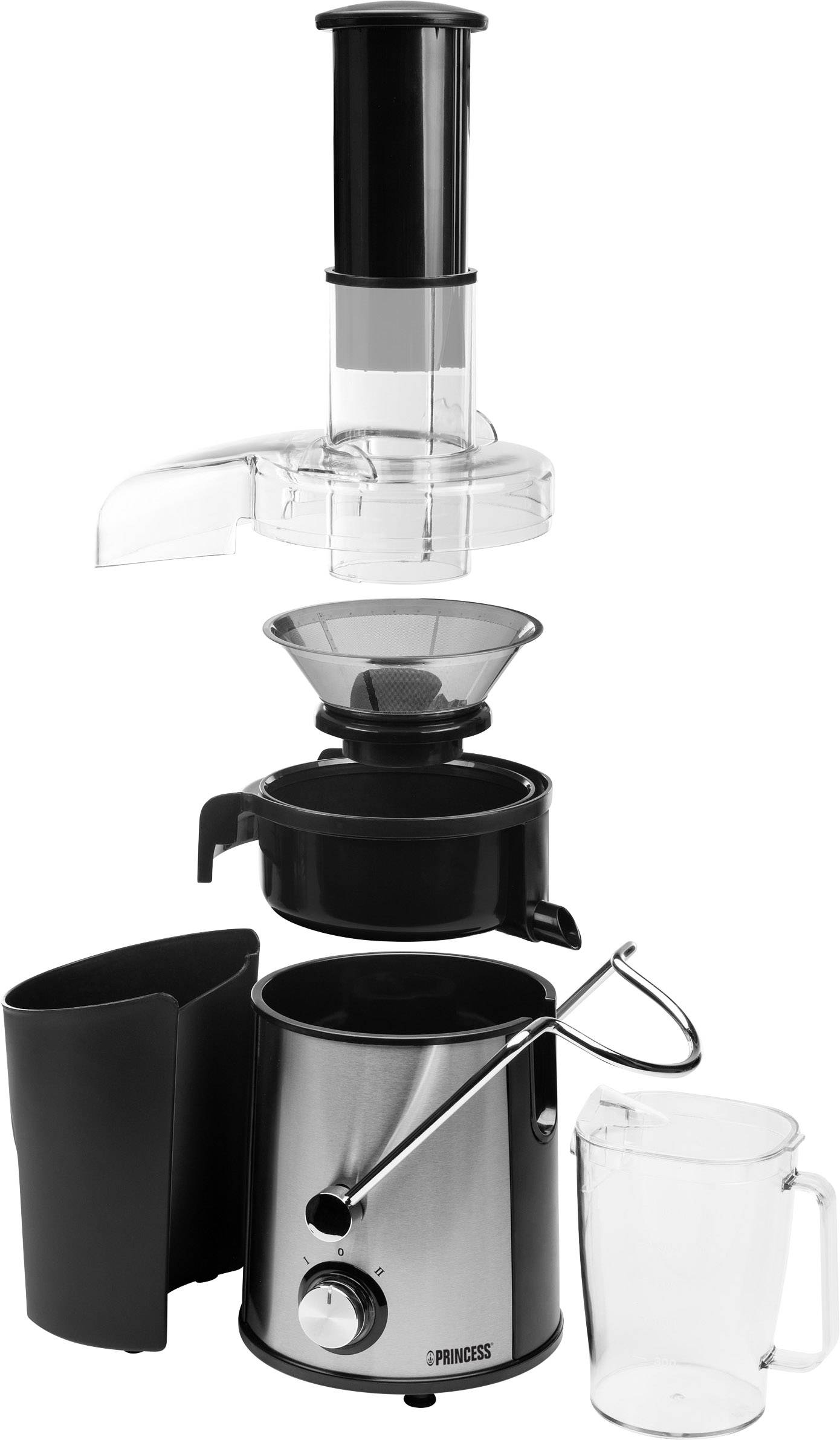 Princess Entsafter 01.203040.01.002 700W Schwarz, Silber