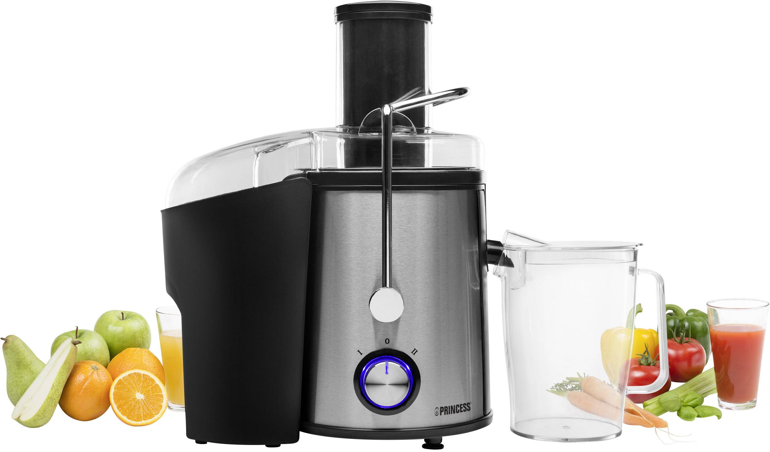 Princess Entsafter 01.203040.01.002 700W Schwarz, Silber