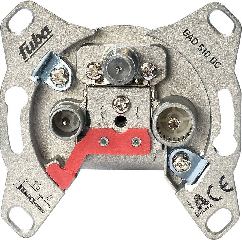 fuba GAD 510 DC Antennendose SAT, TV, UKW Wand Durchgangsdose