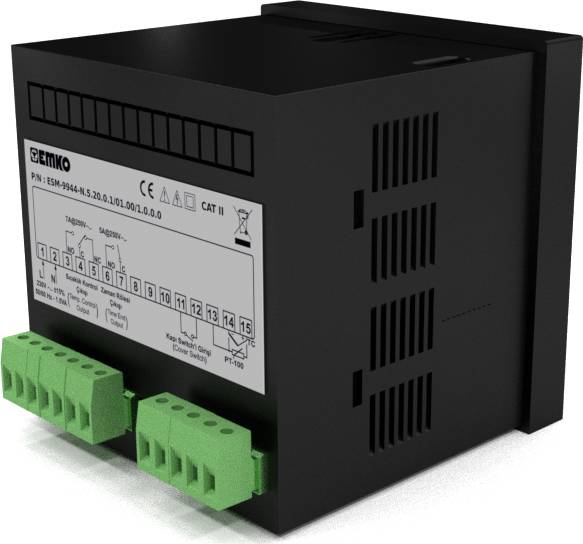 Emko ESM-9944-N 2-Punkt, P, PI, PD, PID Temperaturregler Pt100, J, K, R, S -200 bis 1700°C Relais 7 A, Relais 5A (L x B x H) 96