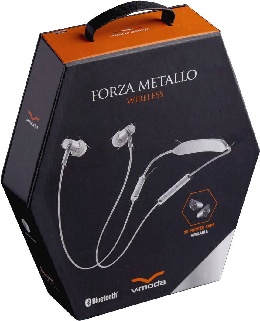 V Moda Forza Wireless Bluetooth® Sport In Ear Kopfhörer In Ear Headset, Noise Cancelling, Schweißresistent, Wasserbeständig Silber