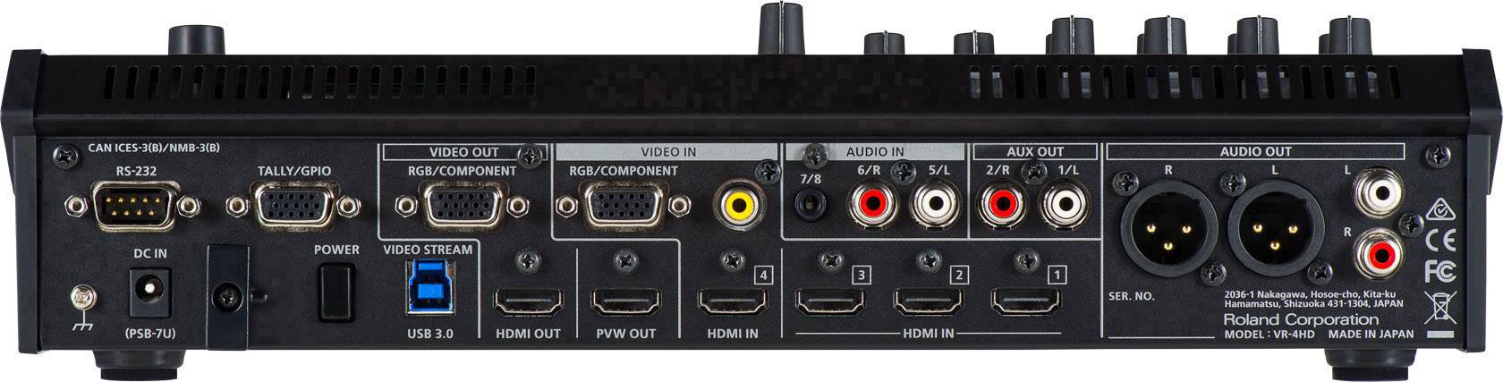 Roland VR-4HD HDMI-Switch LED-Anzeige, einzeln schaltbar