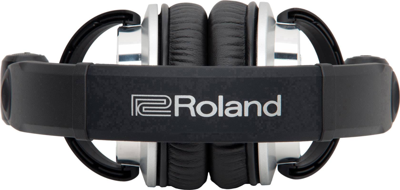 Roland RH-300V Over Ear Kopfhörer kabelgebunden Silber, Schwarz Noise Cancelling Faltbar Studio
