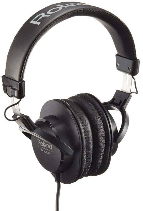 Roland RH-200 Over Ear Kopfhörer kabelgebunden Schwarz Faltbar, Schwenkbare Ohrmuscheln Studio